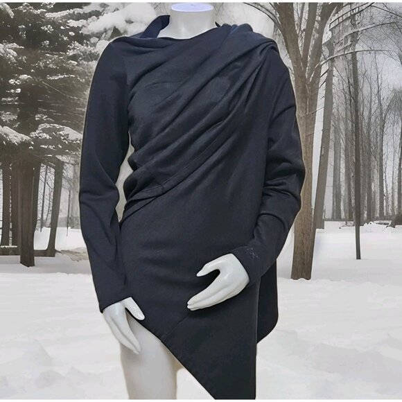 Arc’teryx Nyara Wrap Cape Jacket Womens Size Medium Gray Open Front Cardigan - Picture 1 of 11